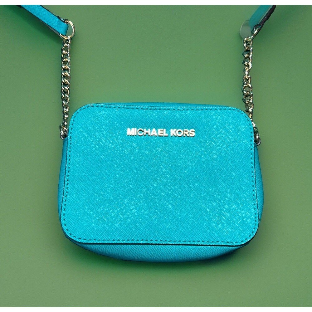 Michael Kors Turquoise Crossbody Camera Bag